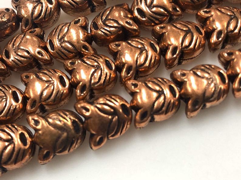 Handmade Solid Copper Bali Style Spacer Beads, Copper Beads 25 pcs –  Triveni Crafts