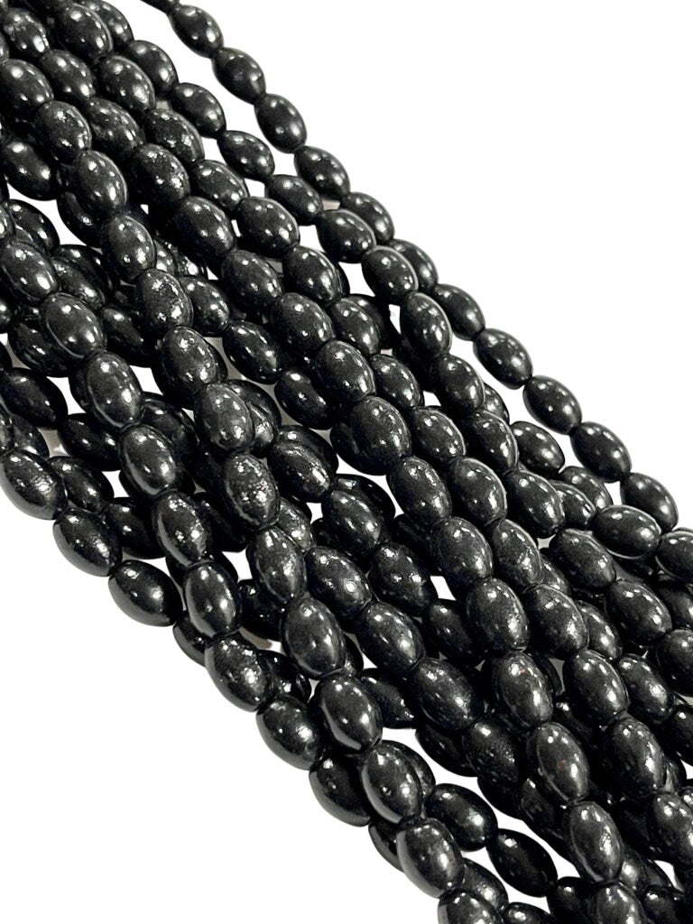 AAA Rare Black Coral Natural Gemstone Drum Barrel Shape Beads 9x6mm AA –  Triveni Crafts