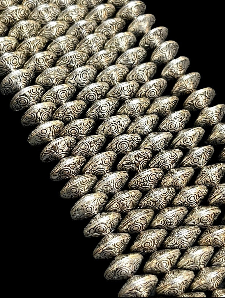 925 Sterling Silver Plated Copper Beads Strand Size 12mm, Bali Silver –  Triveni Crafts