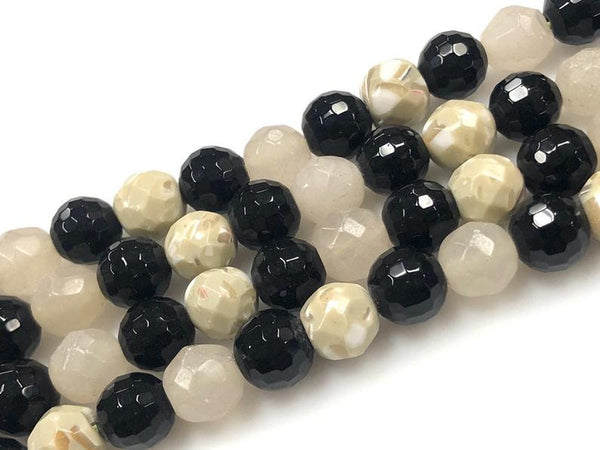 Multi Gemstone Beads, Multi Gemstone Round Beads, Round Shape Beads, Multi Gemstone Faceted Beads