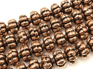 Beautiful Solid Copper Bali Style Spacer Beads, Handmade Copper Beads 25 Pcs