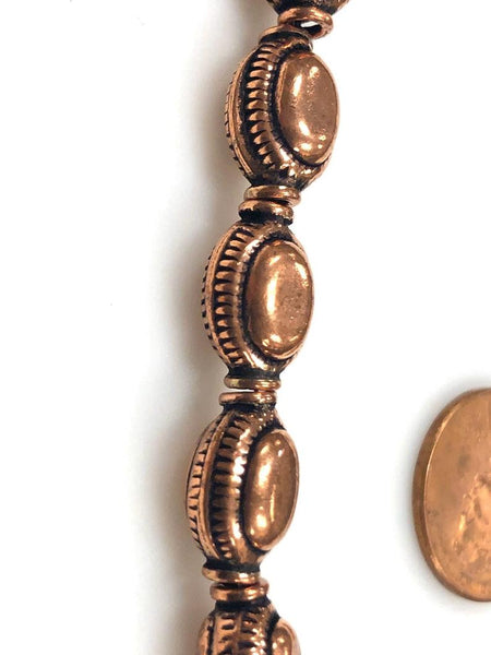 Solid Copper Bali Style Spacer Beads, Copper Beads