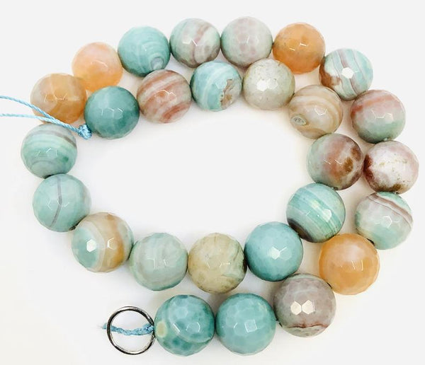 Natural Frozen Sea Green Indian Agate Beads, Agate Smooth Beads, Round Shape Beads