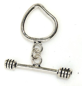 92.5 Sterling Silver Toggle Clasp, Solid Sterling Silver Toggle Clasp Connector 20 mm