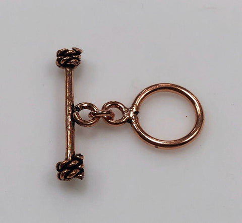 Solid Copper Toggle Clasp Lock, Copper Toggle Clasp Lock 10 mm 6 Pair
