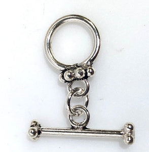 92.5 Sterling Silver Toggle Clasp, Solid Sterling Silver 18 mm Toggle Clasp Connector