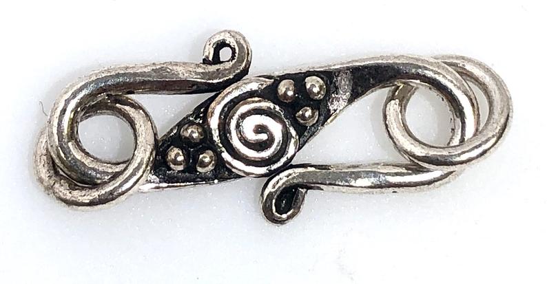 92.5 Sterling Silver Toggle Clasp, Solid Sterling Silver Toggle Clasp Connector 22 mm