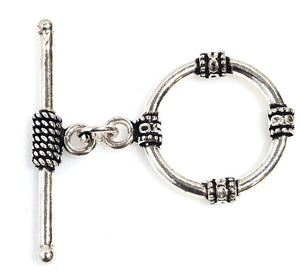 92.5 Sterling Silver Toggle Clasp, Solid Sterling Silver 30 mm Toggle Clasp Connector
