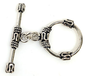 92.5 Sterling Silver Toggle Clasp, Solid Sterling Silver 22 mm Toggle Clasp Connector