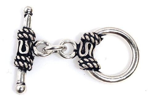 92.5 Sterling Silver Toggle Clasp, 18 mm Solid Sterling Silver Toggle Clasp Connector