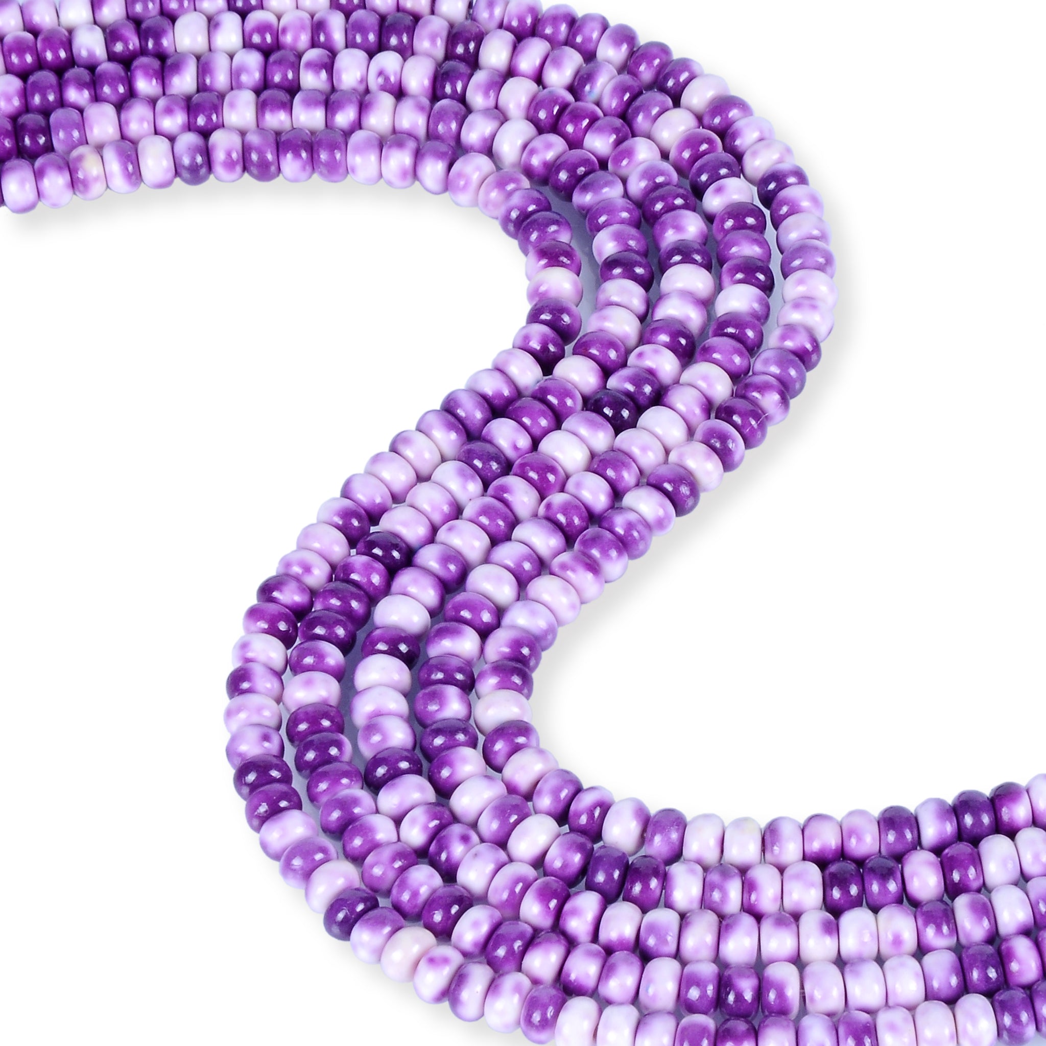 Purple Rain Jasper Rondelle Smooth 6mm Gemstone Beads for Jewelry Making
