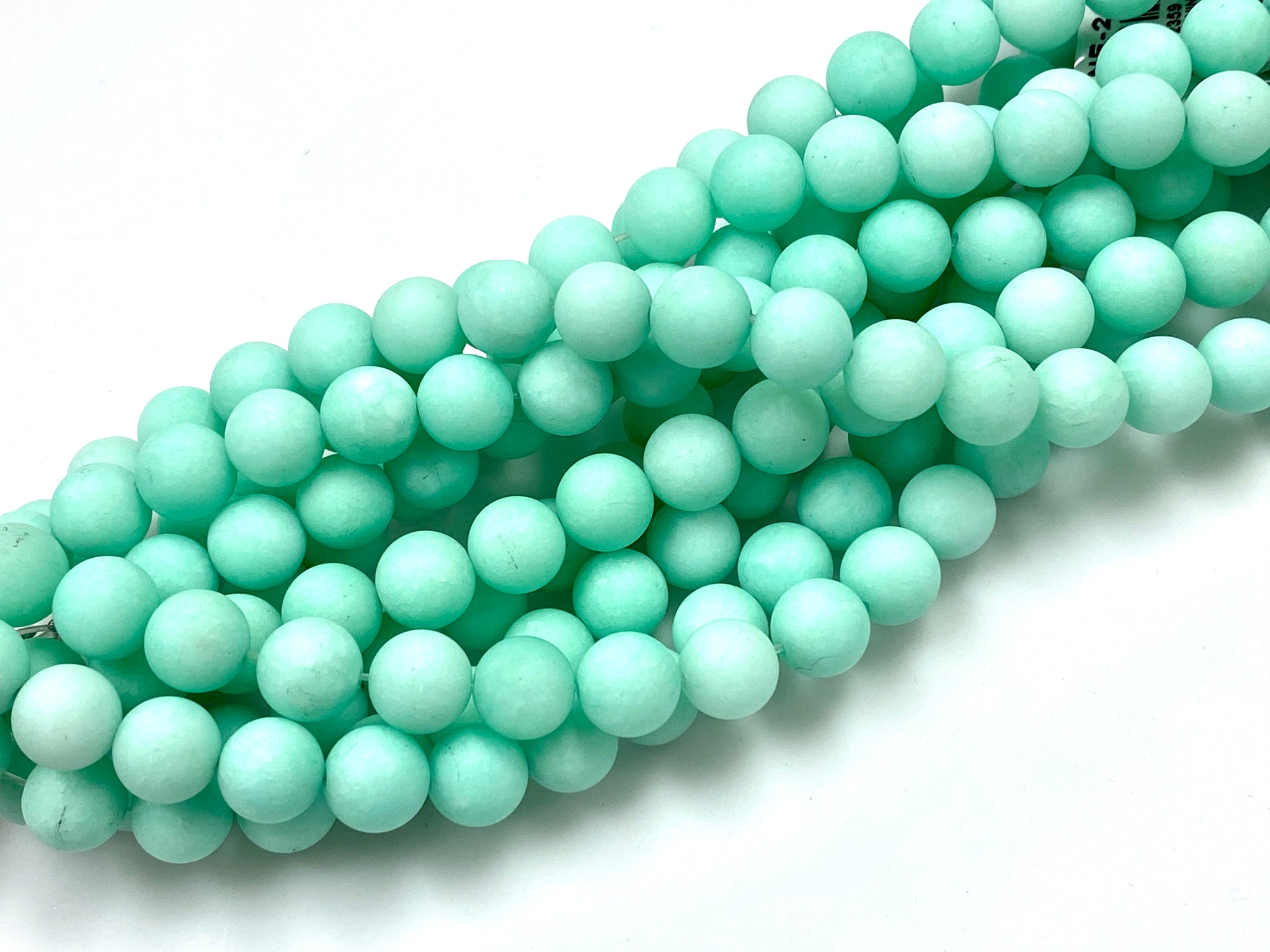 Natural Aqua Agate Gemstone Beads / Faceted Round Shape Beads / Healing Energy Stone Beads / 10mm 2 Strands Beads