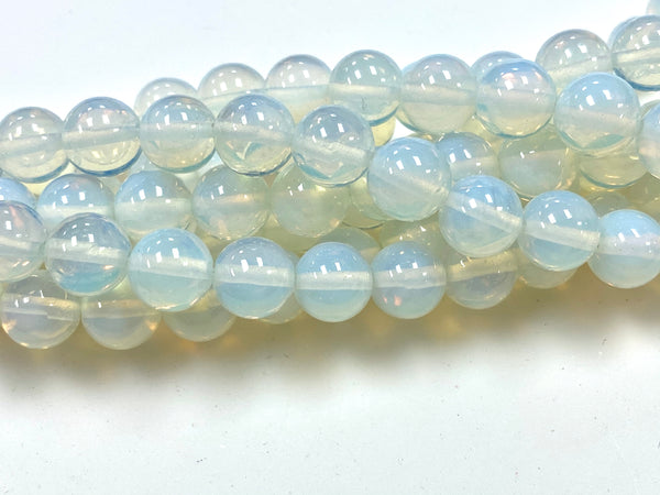 Natural Opulite Opal Gemstone Beads / Round Shape Beads / Healing Energy Stone Beads / 10mm 2 Strands Beads