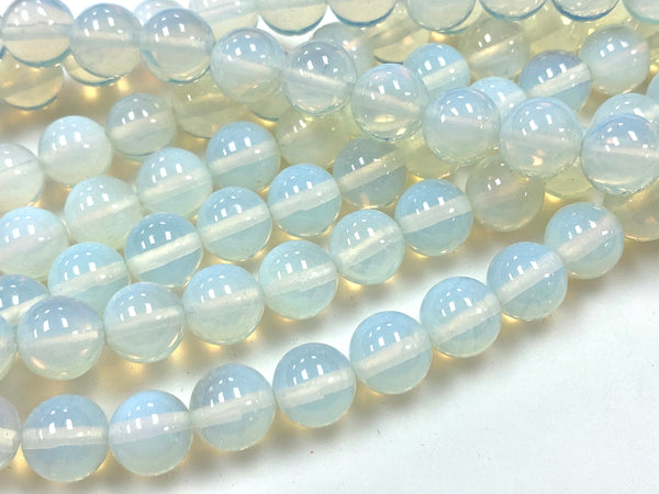 Natural Opulite Opal Gemstone Beads / Round Shape Beads / Healing Energy Stone Beads / 10mm 2 Strands Beads