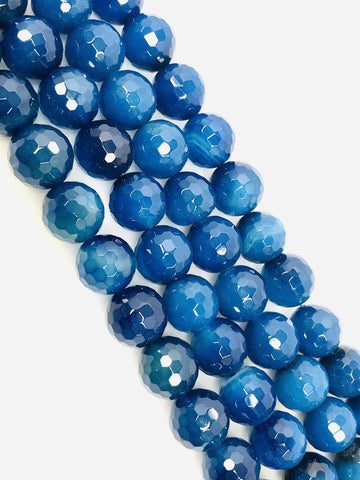 Natural Royal Blue Indian Agate Beads, Agate Smooth Beads,12mm Round Shape Beads