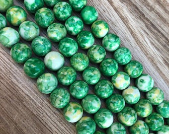 Natural Multi-Color Rain Jasper Beads, Jasper Round 8 mm Beads