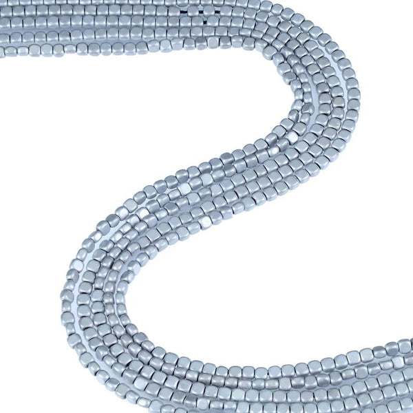Natural Blue Hematite Beads, Hematite Smooth 3 - 4 mm Gemstone Beads