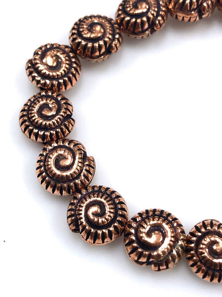 Handmade Solid Copper Bali Style Spacer Beads, Copper Beads