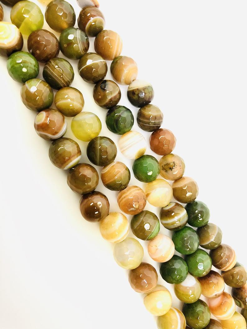 Natural Multicolor Indian Agate Beads, Agate Smooth Beads,Round Shape Beads 10mm