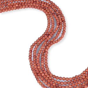 Natural Red Sunsitara Beads, Sunsitara Round Beads, 4 mm Smooth Sunsitara Stone Beads
