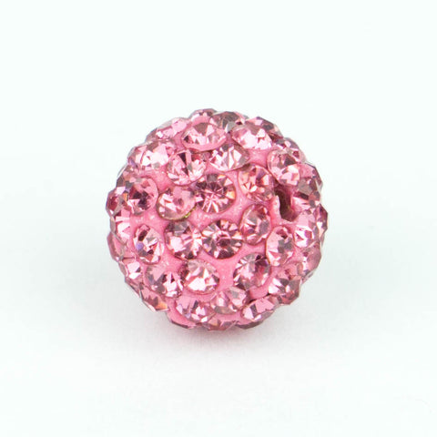 Crystal Pave Beads 8 mm Rose