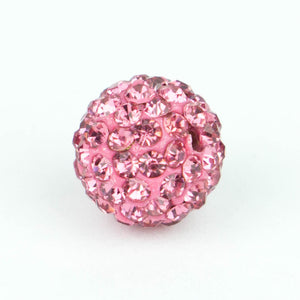 Crystal Pave Beads 12 mm Rose