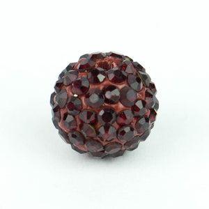 Crystal Pave Beads 10 mm Siam