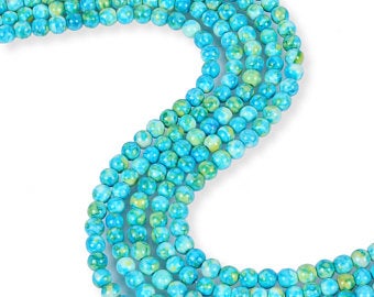 Rain Jasper Beads, Jasper 6 mm Beads, Rain Jasper Roundelle Beads
