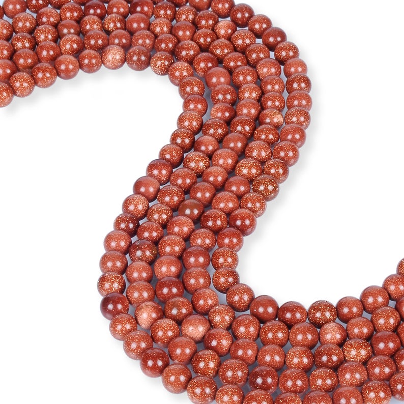 Natural Red Sunstone Beads, Sunstone 8 mm Smooth Beads, Round Shape Sunstone Beads