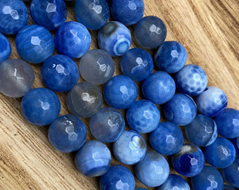 Natural Multi-Color Agate Smooth Beads, Agate 12 mm Faceted Round Shape Beads