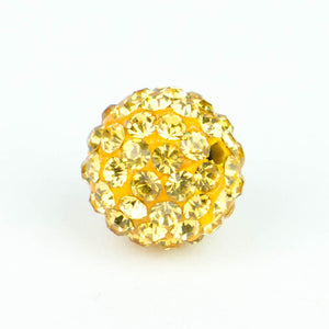 Crystal Pave Beads 12 mm Tangerine