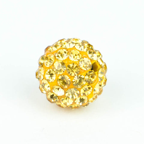 Crystal Pave Beads 12 mm Tangerine
