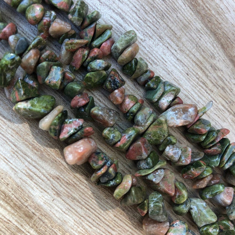 Natural Unakite Jasper Beads, Jasper Gemstone Smooth Beads, Unakite Jasper Chips Beads