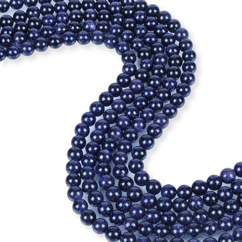 Natural Blue Sunsitara Beads, Sunsitara 8 mm Smooth Beads, Sunsitara Round Shape Beads