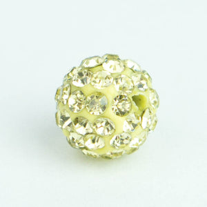 Crystal Pave Beads 10 mm Champagne