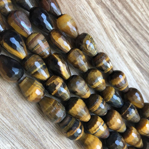 Tiger Eye Beads, Tiger Eye Drop Shape Beads,