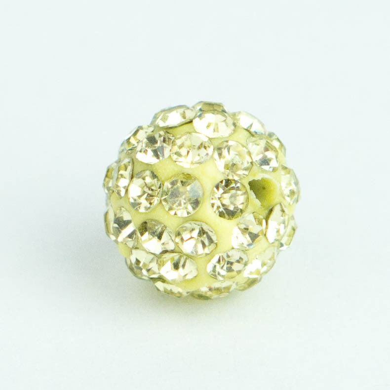 Crystal Pave Beads 8 mm Champagne
