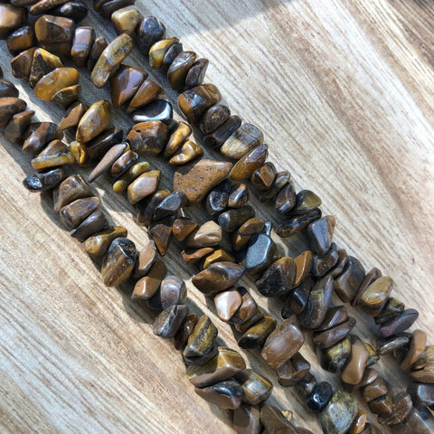 Natural Tiger Eye Beads, Tiger Eye Smooth Chips Beads, Gemstone Beads