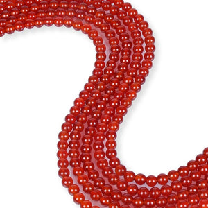 Carnelian Agate Beads, Agate Smooth Round 8 mm Full Strand Beads