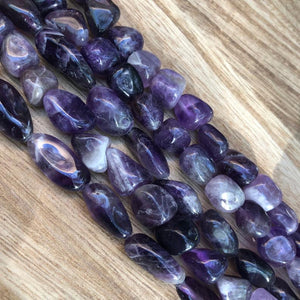 Natural Amethyst Tumble Beads, Amethyst Nugget 15-22 mm Beads