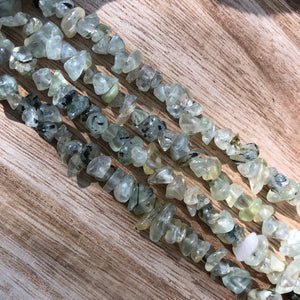 Natural Prehnite Beads, Prehnite Chips Beads, Prehnite Smooth Gemstone Beads