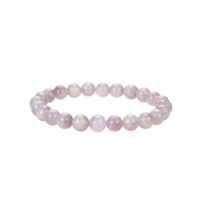 Natural Kunzite Beaded Bracelet, Kunzite Round 8 mm Beaded Bracelet