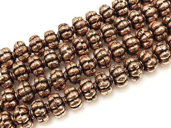 Beautiful Solid Copper Bali Style Spacer Beads, Handmade Copper Beads 25 Pcs