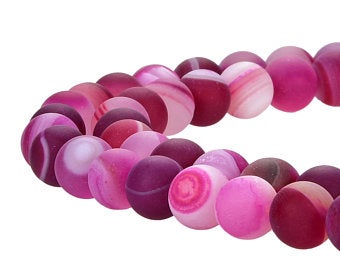 Natural Multi-Color Stripped Agate Smooth Beads, Agate Round 6 mm Beads