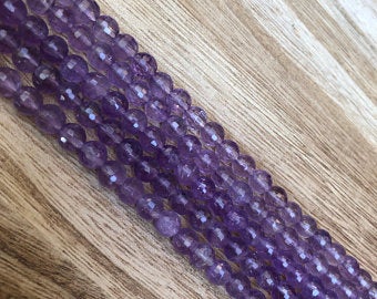 Natural Amethyst Round Shape Beads, Amethyst 6 mm, 10 mm Beads