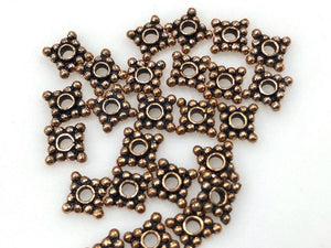 Solid Copper Beads, Bali Style Spacer Beads, Copper Beads 50 Pcs