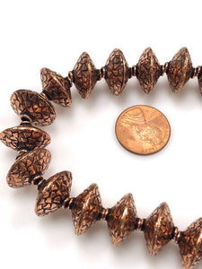 Solid Copper Bali Style Spacer Beads, Copper Beads 12x18mm For Crafts and DIY Making