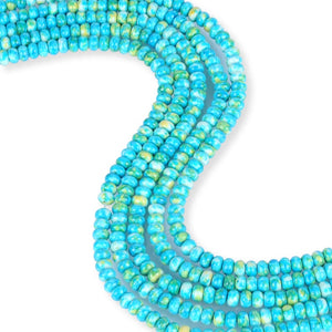 Natural Ocean Green Rain Jasper Beads, Jasper 6 mm Smooth Beads, Rain Jasper Roundelle Shape Beads
