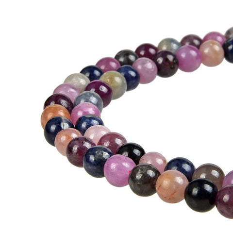 Multi-Color Natural Tourmaline Beads, Tourmaline Round 6 mm Beads