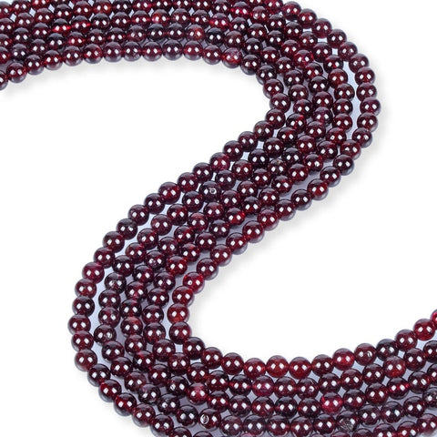 Natural Garnet Beads, Garnet Round Shape Beads, 6 mm Garnet Smooth Gemstone Beads